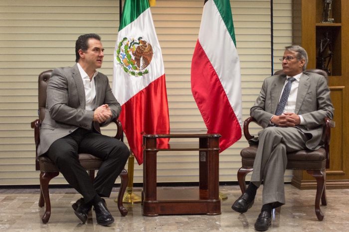 Recibe Adrián de la Garza a embajador de Kuwait en México
