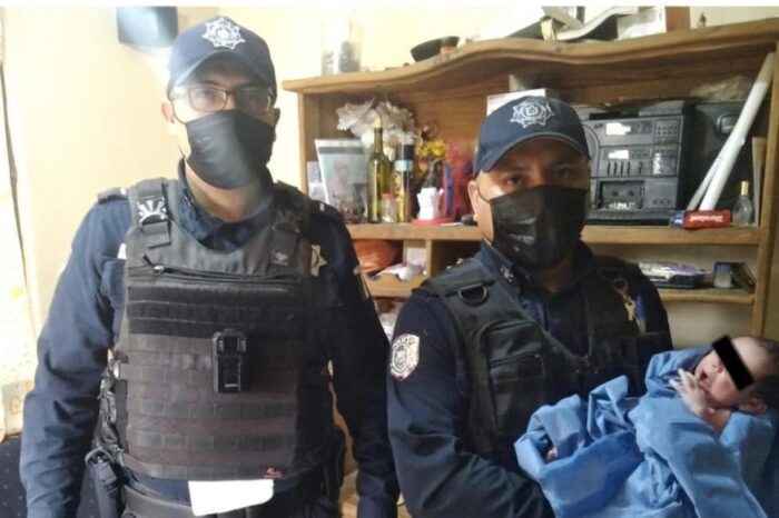 Policías de Guadalupe se convierten en "cigüeñas"