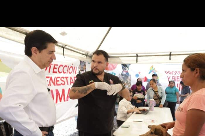 REALIZA ESCOBEDO BRIGADA EN PALMIRAS,  ACERCAN SERVICIOS Y ATENCIÓN VETERINARIA 