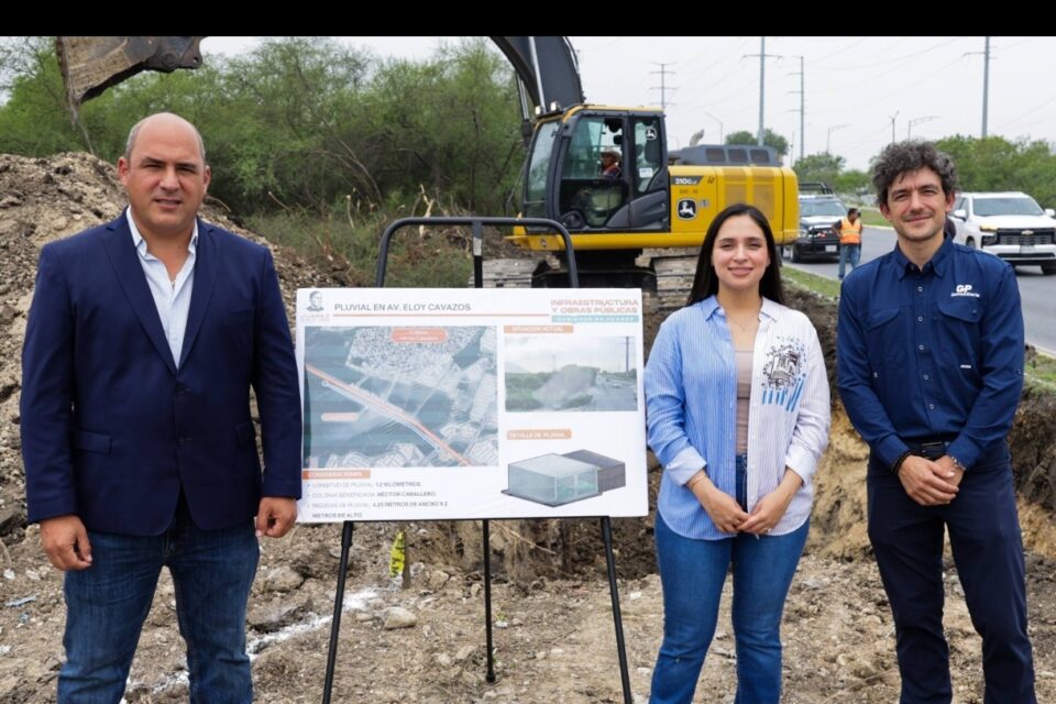 Arranca Mónica Oyervides construcción de drenaje pluvial en Avenida Eloy Cavazos