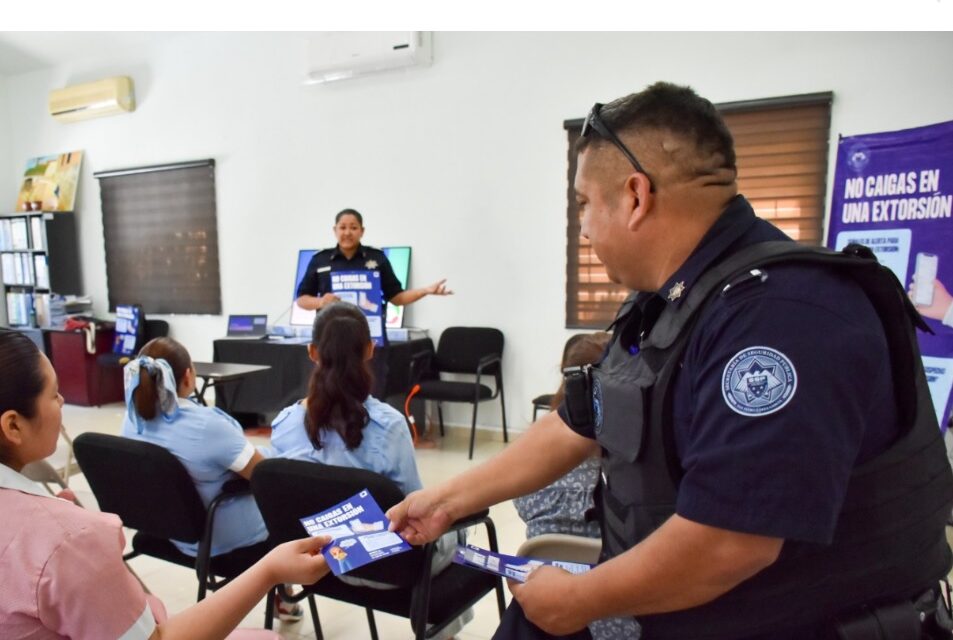 Fortalece Policía de San Pedro prevención de casos de extorsión